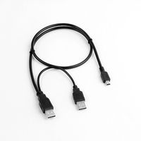 MaxLLToTM USB Y Charger Data Cable Cord for EMC Iomega eGo USB 2.0 Portable Hard Drive HDD