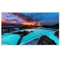 Projector Screen, Indoor Outdoor Portable Movie Screen Diagonal 16:9 HD Pull Out Projection Manual with Auto Lock, Table-Top Matte White Fabric for Home Theater Cinema Office Presentation (100 inch)