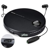 Portable CD Player Walkman CD Player for Car Gueray Small CD Player with Headphone for Kids Compact CD Discman Personal Disc Player Shockproof Anti-Skip