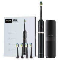 Fairywill Sonic Whitening Electric Toothbrush - ADA Accepted Travel Rechargeable Toohthbrush for Adults, 62,000 VPC Turbo Clean Model P11 Plus in Black