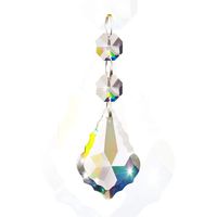 Fushing 10Pcs Maple Leafs Style Crystal Beads Drop Pendants Chandelier Curtain Lamp Chain Prisms for Wedding Party Decoration (63)