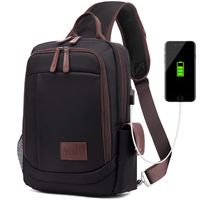 Sling Bag, Sling Backpack,Sling Messenger Bag Waterproof Travel, Black, Size X