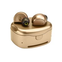 elecfan Bluetooth Earbuds with Microphone, Wireless Earphones Noise Cancelling in-Ear Headphones with Portable Charging Box for iPhone, Samsung, Android Smart Phones, Tablets - Gold