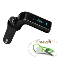 Cectdigi Wireless Bluetooth FM Transmitter for car,L Design in-Car FM Radio Adapter Car Kit with USB Charging for Smartphone (Black)