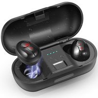 Wireless Earbuds, Stereo Deep Bass Bluetooth 5.0 Headphones with Mic, IPX6 Waterproof Bluetooth Earphones with Charging Case, Noise Cancelling, Sport Bluetooth Earbuds for Running, Gym, Walking Out