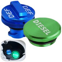 JOJOY LUX Diesel Fuel Cap for Dodge Ram, Aluminum Factory Combo Pack - Magnetic Diesel Fuel Cap & DEF Cap for Dodge RAM 1500 2500 3500 Trucks (2013-2019)