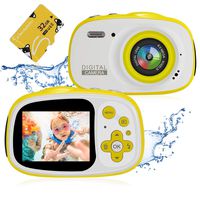 Kids Waterproof Camera,Delicacy 8MP 2.0 Inch HD Screen Camera Camcorder with 6X Digital Zoom,Rechargeable Toddler Video Camera with Photo Frame,32G TF Card Included