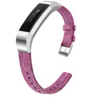 OenFoto Bands Compatible Fitbit Alta HR/Fitbit Alta/Ace, Adjustable Nylon Wristband Replacement Watch Band Strap Accessory Bracelet for Fitbit Alta HR/Fitbit Alta Smart Watch, Large Lavender