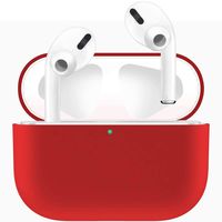 ADWLOF Compatible for AirPods Pro Case, Wireless Charging Supporting, Shockproof Protective Silicone Cover Skin for AirPods Pro Charging Case Series 3,Red