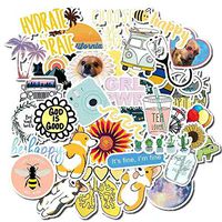50 Pcs Vinyl Cute Cool Waterproof Stickers for Hydro Flask, Water Bottle, Skateboard, Car, and Laptop - Suitable for Kids, Girls, Teens, Women