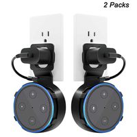 Dot 2nd Generation Wall Mount, A Space-Saving Dot Accessories for Dot (Black 2-Pack)