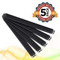 1U Brush Panel Horizontal Grommet Strip Server Rack Cable Management Panel by CableRack (5-Pack)