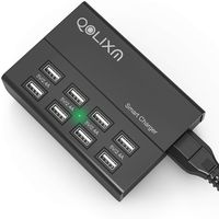 USB Charger, QOLIXM Charging Station 8 Ports (50W/10A) Multi Port USB Charger Hub Tablets & Multiple USB Devices
