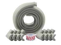 Winthome Baby Safety Protectors & Furniture Edge and Corner Bumpers Thick Anti-Collision Cushion Set 13.2ft Edge and 8 Taped Corner Guards (Gray)