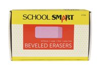 School Smart Large Pink Beveled Eraser, Pack of 12