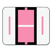 Smead BCCR Bar-Style Alphabetic Color-Coded Labels, Letter I, Pink/White Bar, 500 Labels per Roll (67079)