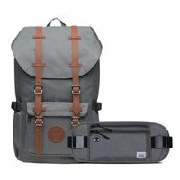 KAUKKO Laptop Outdoor Backpac, Traveling Rucksack Fits 15.6 Inch Laptop (11-Grey[2pc])