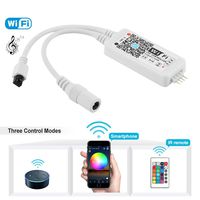 Nexlux WiFi Wireless LED Smart Controller Alexa Google Home IFTTT Compatible,Working with Android,iOS System, GRB,BGR, RGB LED Strip Lights DC 12V 24V(No Power Adapter Included)