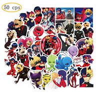 Miraculous Ladybug Cartoon Waterproof Stickers 50pcs Car Laptop Helmet Luggage Vintage Skateboard Wall Decor Gift for Kids