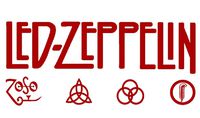 Mono Decals Led Zeppelin British Rock Band Album Logo Silhouette car Truck Laptop Window Decal Sticker (Red, 10")
