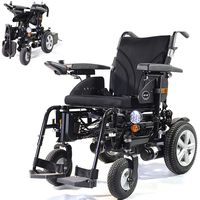 DONGBALA Heavy Power Wheelchair, Electric Wheelchair Scooter Foldable for The Elderly People Reduced Mobility 320W Motor 35AH2 Lithium Battery Aluminum Alloy Frame with Light Black