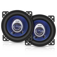 4" Car Sound Speaker (Pair) - Upgraded Blue Poly Injection Cone 2-Way 180 Watt Peak w/ Non-fatiguing Butyl Rubber Surround 110 - 20Khz Frequency Response 4 Ohm & 3/4" ASV Voice Coil - Pyle PL42BL