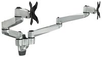 Mount-It! Dual Full Motion Monitor Wall Mount, Compatible with VESA 75 and 100, Fits Computer Screens 19, 20, 21, 24, 27, 30 Inches, Silver (MI-43114)
