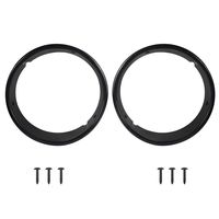 u-Box Black Headlight Bezels Insert Cover Trim for Jeep Wrangler TJ 97-06