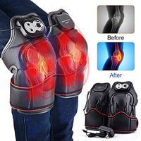 HailiCare Heat Therapy, Knee Physiotherapy Massager, Heated and Vibration Massage Knee and Joint Pain Relief Massager, Gift for Mom Dad Unisex Adults -1 Pair(Left+Right)