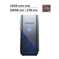 2019 Newest Dell Premium Inspiron Gaming Desktop (AMD 8-Core Ryzen 7 2700 up to 4.1GHz, 32GB DDR4 RAM, 256GB SSD (Boot) + 2TB HDD, AMD Radeon RX 580 4GB, WiFi, Bluetooth, HDMI, Windows 10, Blue)