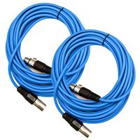 Seismic Audio - SAXLX-25Blue-2Pack - Pair of Blue 25 Foot XLR Male to Female Microphone or Patch Cable (2 Pack)