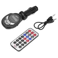 Detectorcatty 4 in 1 Car Vehicle MP3 Player Wireless FM Transmitter Audio Modulator USB CD MMC with Remote Control