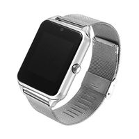 Smart Watch - Bluetooth Smartwatch Touch Screen Wrist Watch Sports Fitness Tracker with Camera SIM SD Card Slot Pedometer Compatible iPhone iOS Samsung Android Men Women Kids ( Color : Silver Grey )