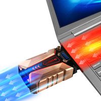 Allnice Gaming Laptop Cooler with Vacuum Fan High Performance USB Laptop Cooler Wind Speed Control Temperature Display Rapid Cooling, Reusable Tape Notebook Cooling Fan