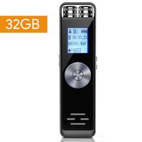 32GB Digital Voice Recorder, ADOKEY Audio Sound Recorder Portable MP3 Recorder Dictaphone for Meeting Lecture Rechargeable Recording Device Voice Activated Recorder with Playback for Interview