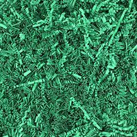 Worlds Crinkle Cut Paper Shred for Packing Filler Gift Wrap Basket Filler Colored Crinkle Paper 8OZ Green