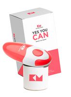 Kitchen Mama Electric Can Opener: Open Your Cans with A Simple Push of Button - No Sharp Edge, Food-Safe and Battery Operated Handheld Can Opener(Red)