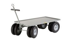 Little Giant CD-3672-16P-CR Steel Lip Edge 8-Wheeler Wagon Truck, 3000 lbs Capacity, 72" Length x 36" Width