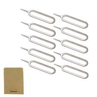 10 pcs SIM Card Ejector Removal Tool Pin for All Models iPhone(3G / 3GS / 4 / 4S / 5 / 5S / 6/6 Plus / 6s / 6s Plus/SE / 7/7 Plus / 8 Plus/iPhone X), iPods&iPad, Samsung Galaxy, LG, Huawei
