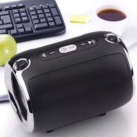 Drum Style Portable Bluetooth Speaker with Wireless Stereo and Loud Bass