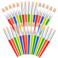 anezus Paint Brushes, 30 Kids Paint Brushes Bulk Children Paint Brushes Set with Jumbo Round Watercolor Paint Brush and Large Flat Craft Paint Brushes