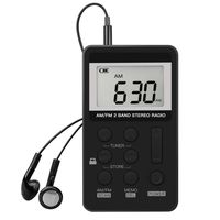 Portable Radio, Digital Tuning AM/FM Portable Stereo Personal Radio with Earphone for Walk/Jogging/Gym/Camping