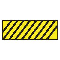 Surgical Instrument Identification Sheet Tape Diagonal Black Stripe Yellow