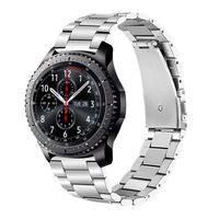 Joyozy Compatible with Samsung Galaxy Watch Bands 46mm/ Gear S3 Frontier SM-R760- Stainless Steel Strap Quick Release Replacement Watch Bracelet Bands (Silver)