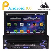 Android 9.0 Quad Core 1 Din Car Radio 7inch TFT Capacitive Touch Screen 1024 x 600p GPS Stereo Navigation System AM FM Radio 1GB 16GB Receiver RDS Bluetooth Steering Wheel Control WiFi USB SD CAM-in