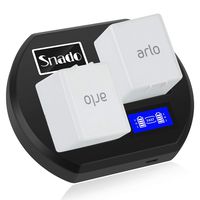 Charging Station Compatible Arlo Rechargable Batteries, Snado LCD Display Charger Compatible Arlo Security Light & Arlo Pro Smart Home Cameras & Arlo Pro 2 & Arlo Go Batteries VMA4410 ALS1101 (Black)