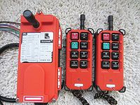 F21-E1B Double Emitters Hoist Crane Wireless Remote Control F21E1B Transmitter + AC 36V Receiver