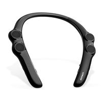 Bluetooth Wearable Speaker, DolTech Wireless Neckband Speaker with True 3D Theater Stereo Sound, Bluetooth 5.0, CVC 8.0 Noise-Cancelling and Built-in Mic, Portable Speakers (Titanium Black)