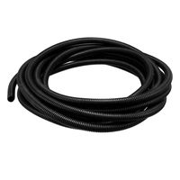 uxcell 6M Length 13mm Outside Dia Corrugated Bellow Conduit Tube for Electric Wiring Black