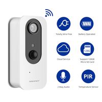 SMONET Full HD 1080P Wireless Security Camera,Wire-Free IP Camera Rechargeable Battery Powered Surveillance System with Two-Way Audio,Night Vision, PIR Alarm,Used for Baby/Pet, Support Micro SD Card